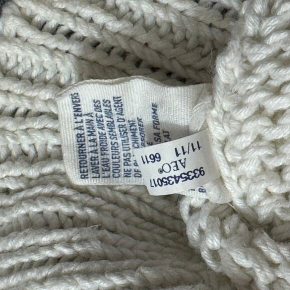 AMERICAN EAGLE Cropped Cardigan Beige Open‎ Knit Button Up Soft Casual Coastal - Picture 4 of 6